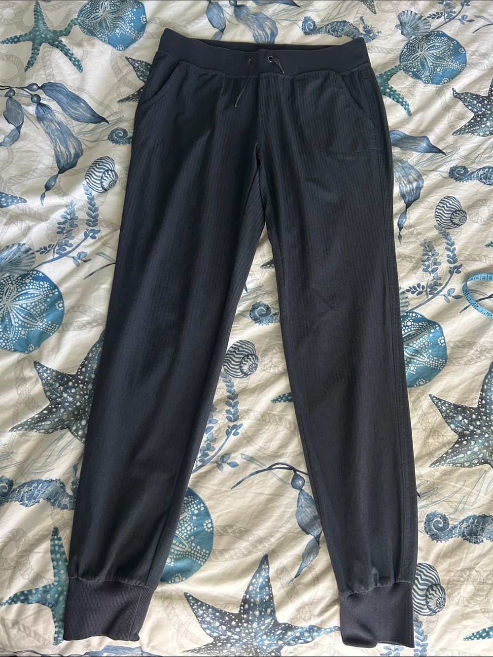 Athleta Ribbed Knit Joggers in Dark Grey